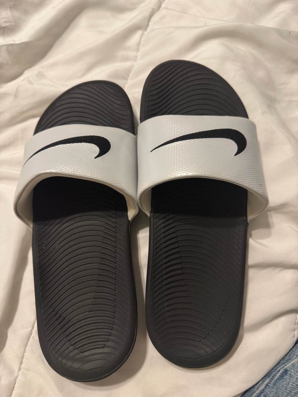 Nike Black & White Kawa Slide